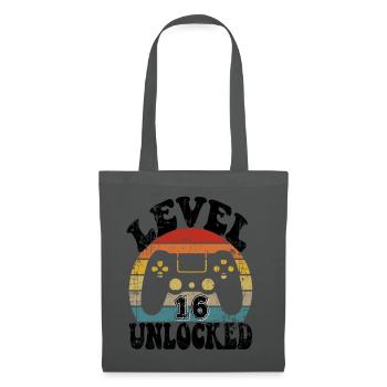 16 Birthday gift Funny 16th birthday Present - Stoffbeutel - Graphite - Vorne