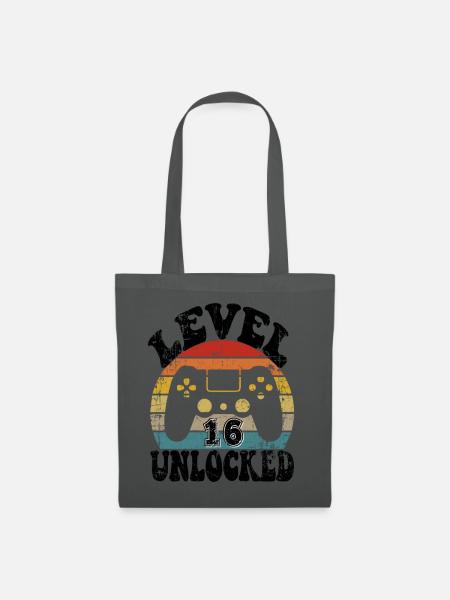 16 Birthday gift Funny 16th birthday Present - Stoffbeutel - Graphite