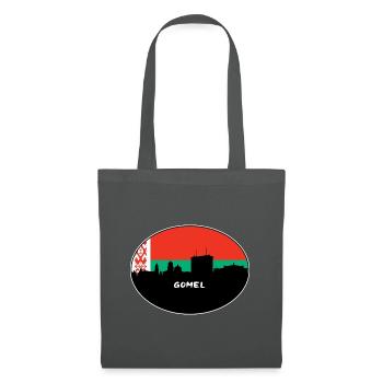 Gomel Weißrussland Flagge Skyline Silhouette Reisen - Stoffbeutel - Graphite - Vorne