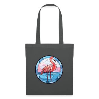 Flamingo Bunte Aquarell-Tierillustration - Stoffbeutel - Graphite - Vorne