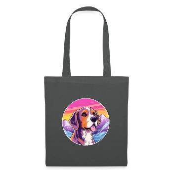 Andalusischer Jagdhund Rasse Cartoon Kawaii Watercol - Stoffbeutel - Graphite - Vorne
