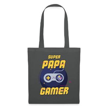 Super Daddy Gamer - Stoffbeutel - Graphite - Vorne