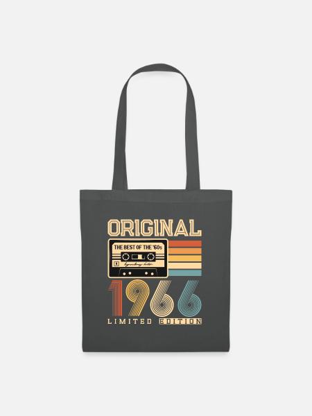 60. Geburtstag, 60 Jahre - Stoffbeutel - Graphite