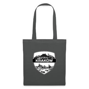 Krakauer Polen Schildwappen Wawel-Burg Geschenk - Stoffbeutel - Graphite - Vorne