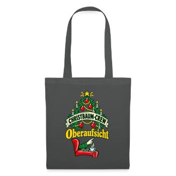 Christbaum-Crew Oberaufsicht - Stoffbeutel - Graphite - Vorne