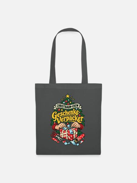 Christbaum-Crew Geschenke-Verpacker - Stoffbeutel - Graphite