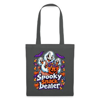 Halloween Oma Spooky Snack Dealer Geister - Stoffbeutel - Graphite - Vorne