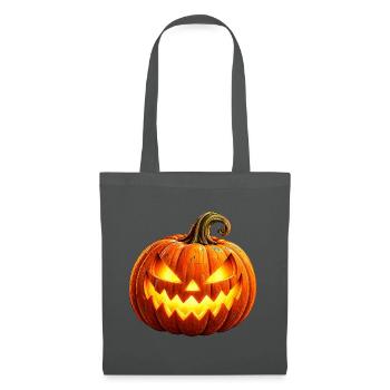 Wenuma Leuchtender Halloween Kürbis - Stoffbeutel - Graphite - Vorne