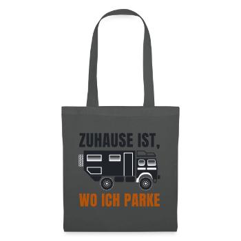 Zuhause ist, wo ich parke – Offroad Spruch - Stoffbeutel - Graphite - Vorne