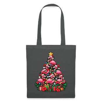 Flamingo Weihnachtsbaum - Stoffbeutel - Graphite - Vorne
