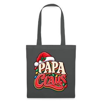 Papa Claus Weihnachtsdesign - Stoffbeutel - Graphite - Vorne