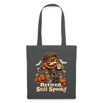 Halloween-Kürbisopa Retired Still Spooky - Stoffbeutel - Graphite - Vorne
