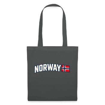 Norwegische Flagge Norwegian Pride Athletic Typografie - Stoffbeutel - Graphite - Vorne