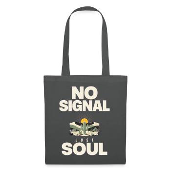 Kein Signal, nur Seelenwüsten-Vibe - Stoffbeutel - Graphite - Vorne