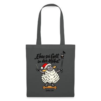 Chorleiter Geschenk Dirigent Weihnachten Schaf - Stoffbeutel - Graphite - Vorne