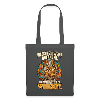 Wasser zu Whiskey Anfänger - Stoffbeutel - Graphite - Vorne