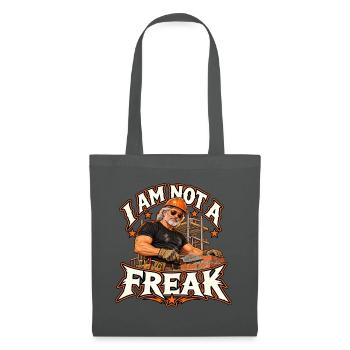 Ich bin kein Freak Bauarbeiter - Stoffbeutel - Graphite - Vorne