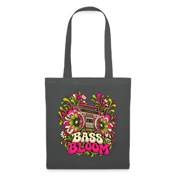 Bass Bloom Neon-Blüten Boombox - Stoffbeutel - Graphite - Vorne