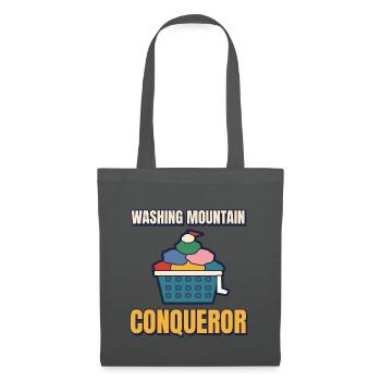 Mountain Conqueror Funny Wäsche-T-Shirt waschen - Stoffbeutel - Graphite - Vorne
