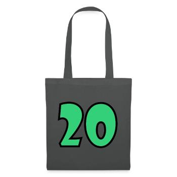 20. 20. JAHRESTAG. 20-JÄHRIGES JUBILÄUM. 20 JAHRE. - Stoffbeutel - Graphite - Vorne
