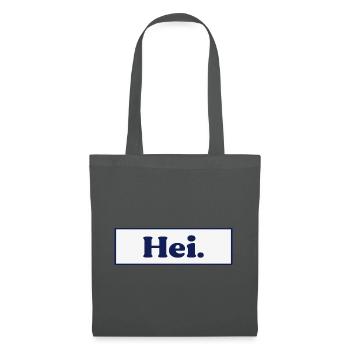 Finnland Hei Hallo Begrüßung - Stoffbeutel - Graphite - Vorne
