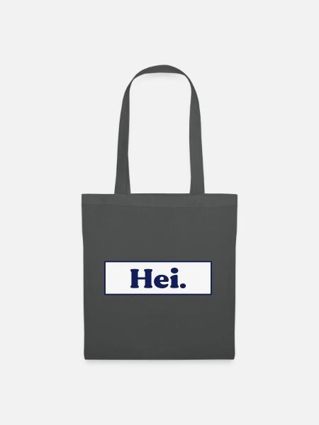Finnland Hei Hallo Begrüßung - Stoffbeutel - Graphite