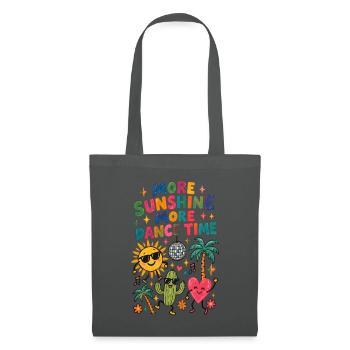 More Sunshine, More Dance Time – Festival Retro - Stoffbeutel - Graphite - Vorne