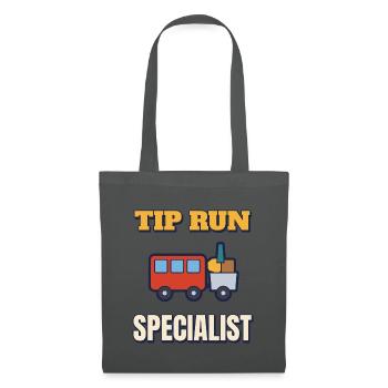 Tipp Lauf Spezialist Lustiger Wochenend-Papa Tee - Stoffbeutel - Graphite - Vorne