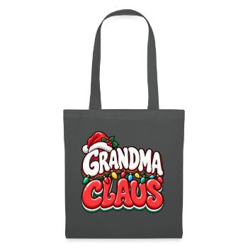 Grandma Claus Festliche Lichter - Stoffbeutel - Graphite - Vorne