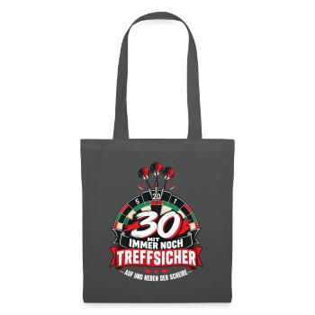 30 Mit Immer Noch Treffsicher Darts Geburtstag - Stoffbeutel - Graphite - Vorne