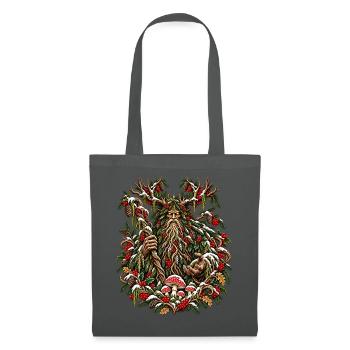 Weihnachtsleshy-Slawischer Waldgeist-Design - Stoffbeutel - Graphite - Vorne