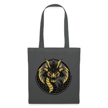 Goldenes Samurai-Drachenemblem - Stoffbeutel - Graphite - Vorne