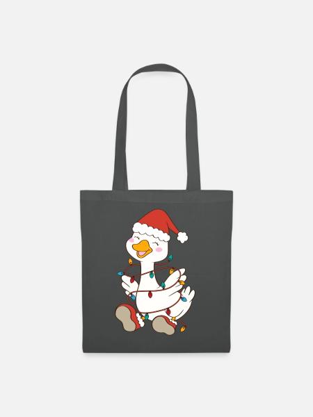 Süße Weihnachtsgans - Stoffbeutel - Graphite