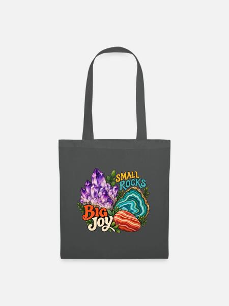 Small Rocks Big Joy: Steine sammeln - Stoffbeutel - Graphite