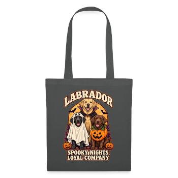 Spooky Nights Loyale Gesellschaft – Labrador Halloween - Stoffbeutel - Graphite - Vorne