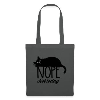 Nope not today cat  - Stoffbeutel - Graphite - Vorne