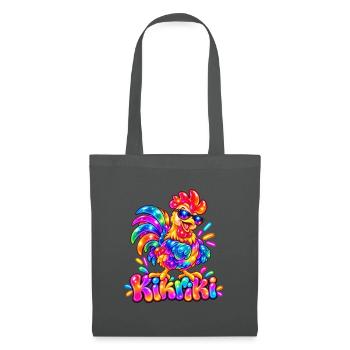 Buntes Huhn mit Sonnenbrille - Stoffbeutel - Graphite - Vorne