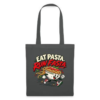 Pasta essen, schneller laufen - Stoffbeutel - Graphite - Vorne
