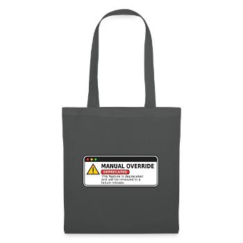 Manual Override  - Stoffbeutel - Graphite - Vorne