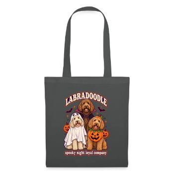 Spooky Night Loyal Company – Labradoodle Halloween - Stoffbeutel - Graphite - Vorne