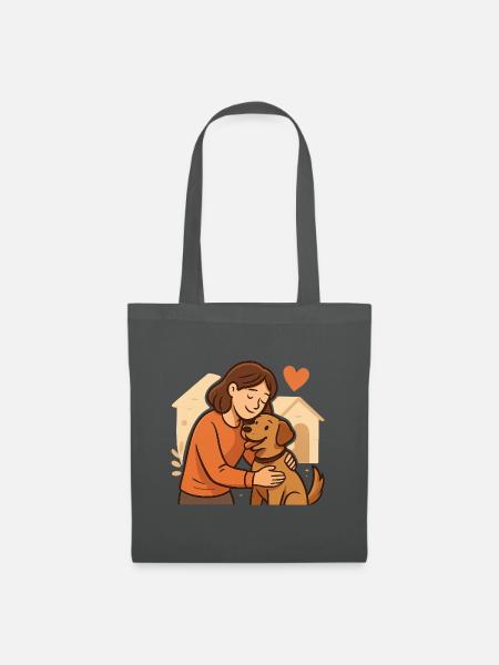 Geschenk für frischgebackene Tierheimhund-Halter - Stoffbeutel - Graphite
