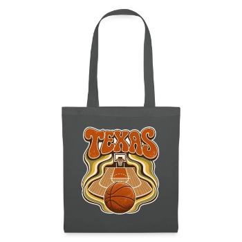 Texas Basketball Retro Flair - Stoffbeutel - Graphite - Vorne