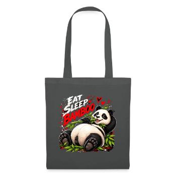 Eat Sleep Bamboo Panda - Stoffbeutel - Graphite - Vorne