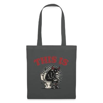 This Is Bullshit – Lustiger Bulle im Retro-Stil - Stoffbeutel - Graphite - Vorne