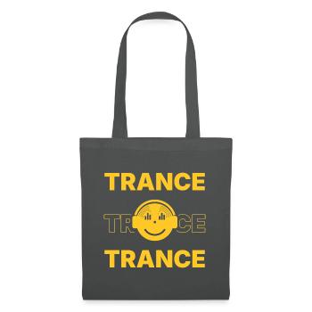 Trance Trance Trance - Happy Vinyl DJ - Stoffbeutel - Graphite - Vorne