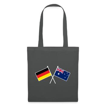 Deutschland & Australien Flaggen - Freundschaft - Stoffbeutel - Graphite - Vorne