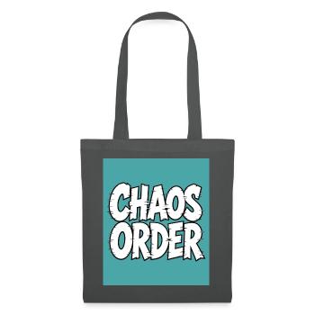 Chaos Order: Comic-Typografie - Stoffbeutel - Graphite - Vorne