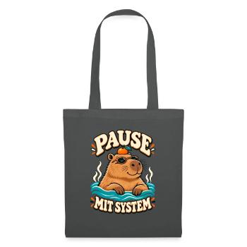Pause mit System Capybara - Stoffbeutel - Graphite - Vorne
