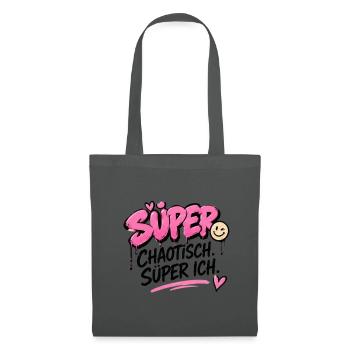 Super Chaotisch, Super Ich - Stoffbeutel - Graphite - Vorne