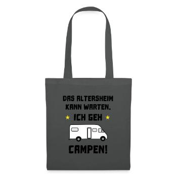 das altersheim kann warten wohnmobil - Stoffbeutel - Graphite - Vorne